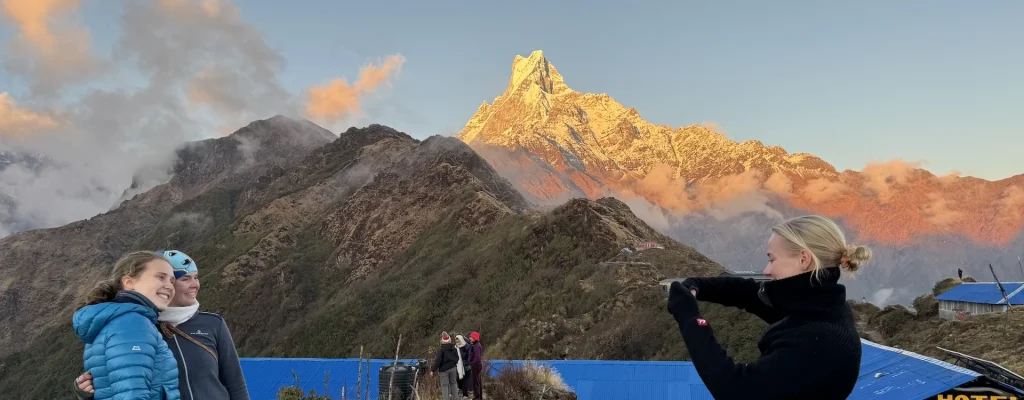 Mardi Himal High Camp Evening Sunset View