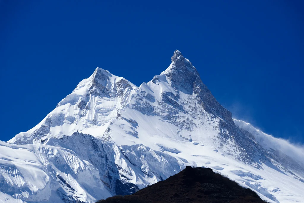 Mt.Manaslu View from samagaun During Manaslu and Tsum Valley Trek