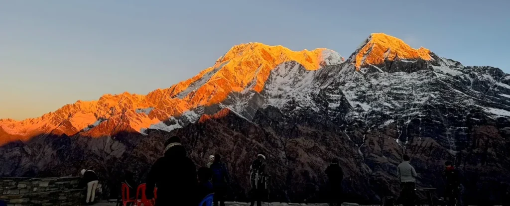Sunrise View of Mt Annapurna South from Mardi View Point - Mardi Himal Short Trek